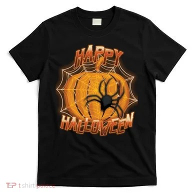 Happy Halloween Spiderweb Pumpkin T-Shirt