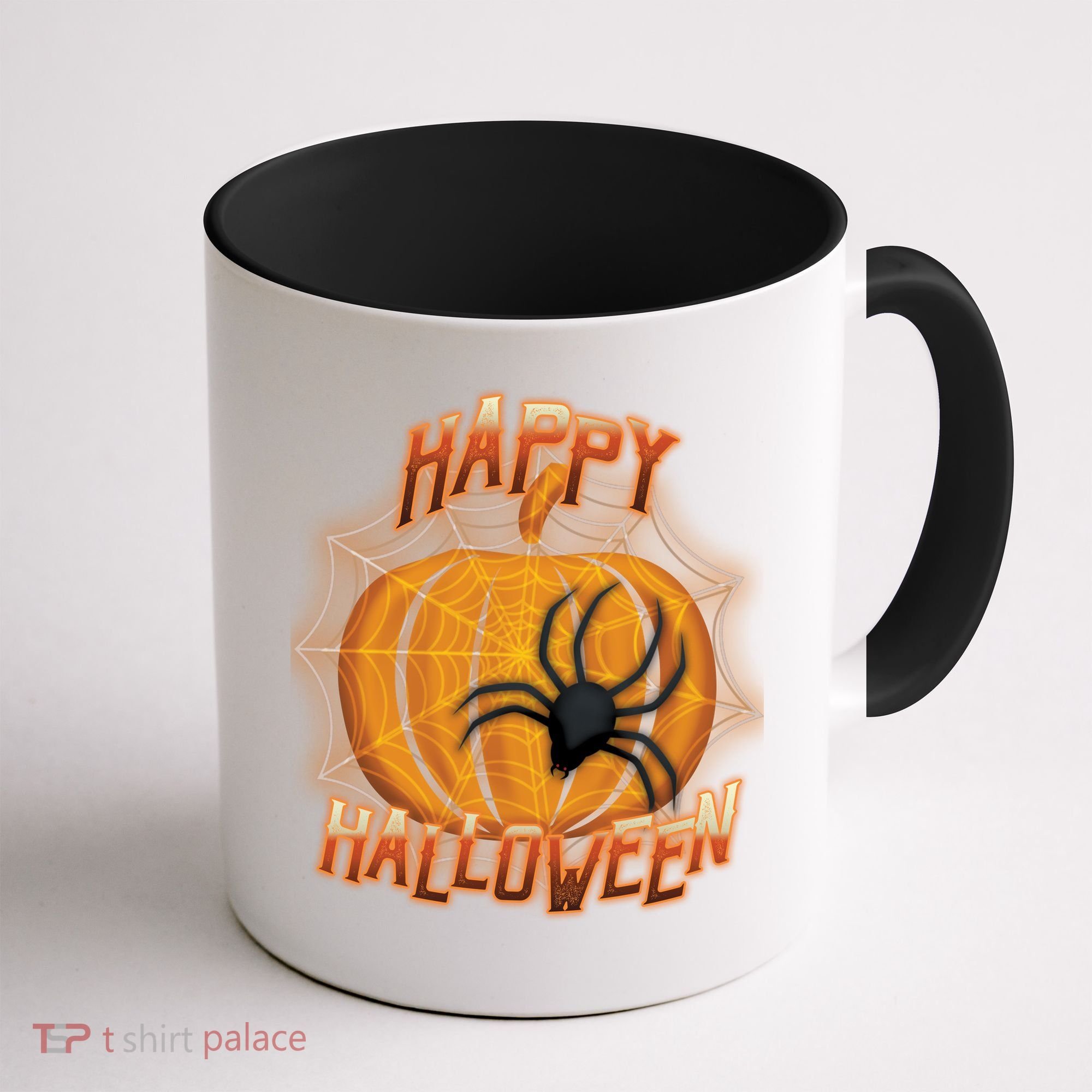Happy Halloween Spiderweb Pumpkin Coffee Mug