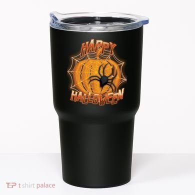 Happy Halloween Spiderweb Pumpkin Tumbler