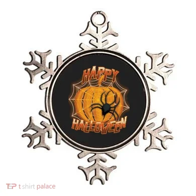 Happy Halloween Spiderweb Pumpkin Ornament