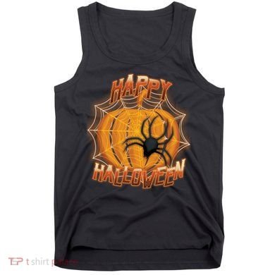 Happy Halloween Spiderweb Pumpkin Tank Top