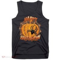 Happy Halloween Spiderweb Pumpkin Tank Top thumb 0