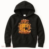 Happy Halloween Spiderweb Pumpkin Kids Hoodie thumb 0