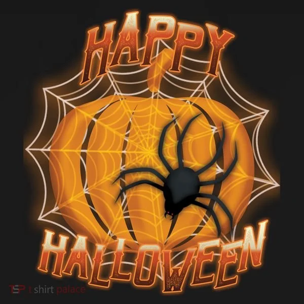 Happy Halloween Spiderweb Pumpkin Kids Long Sleeve Shirt