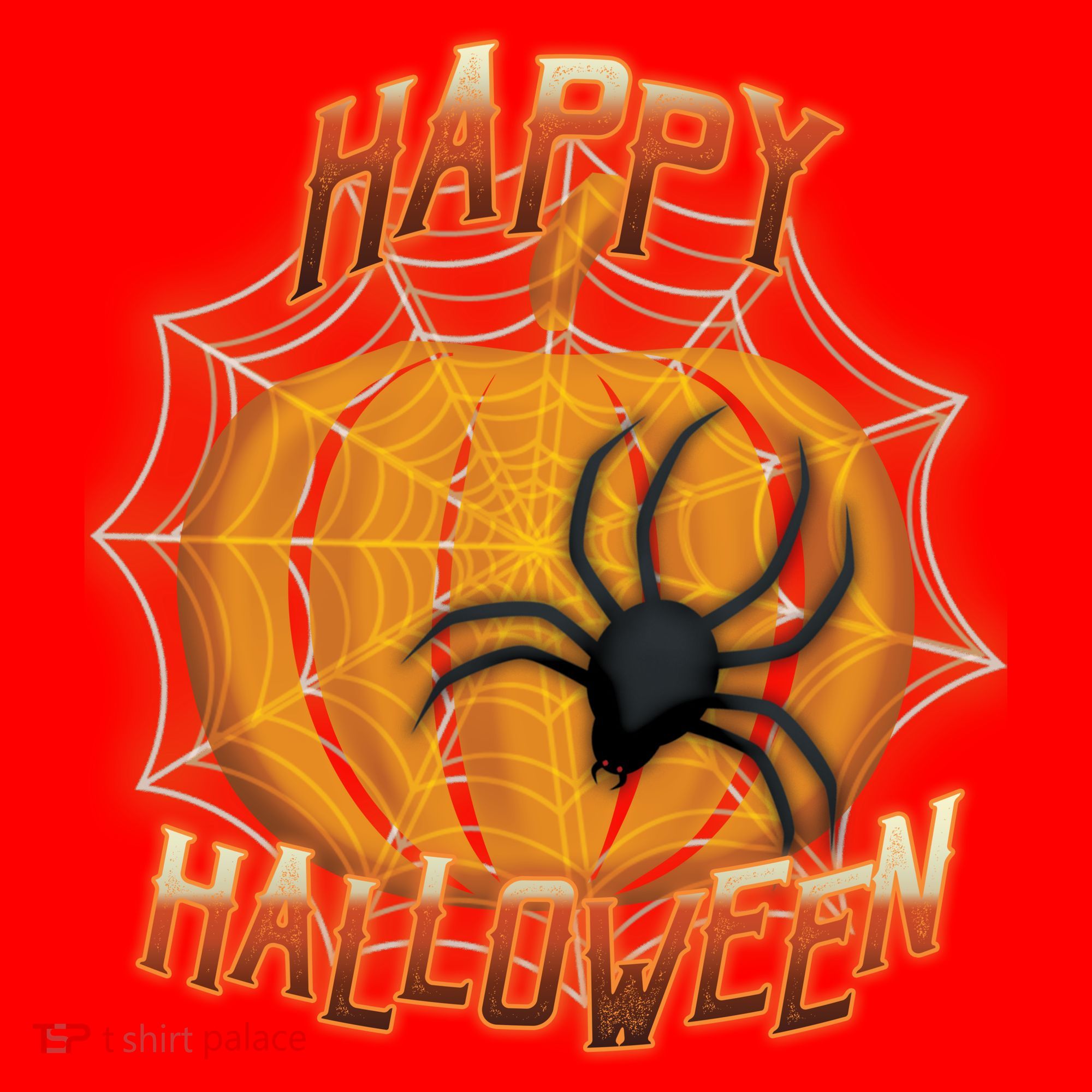 Happy Halloween Spiderweb Pumpkin Santa Hat