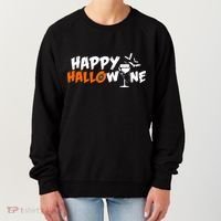 Happy Hallowine Funny Halloween Women's Sweatshirt thumb 0
