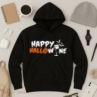 Happy Hallowine Funny Halloween Hoodie thumb 3