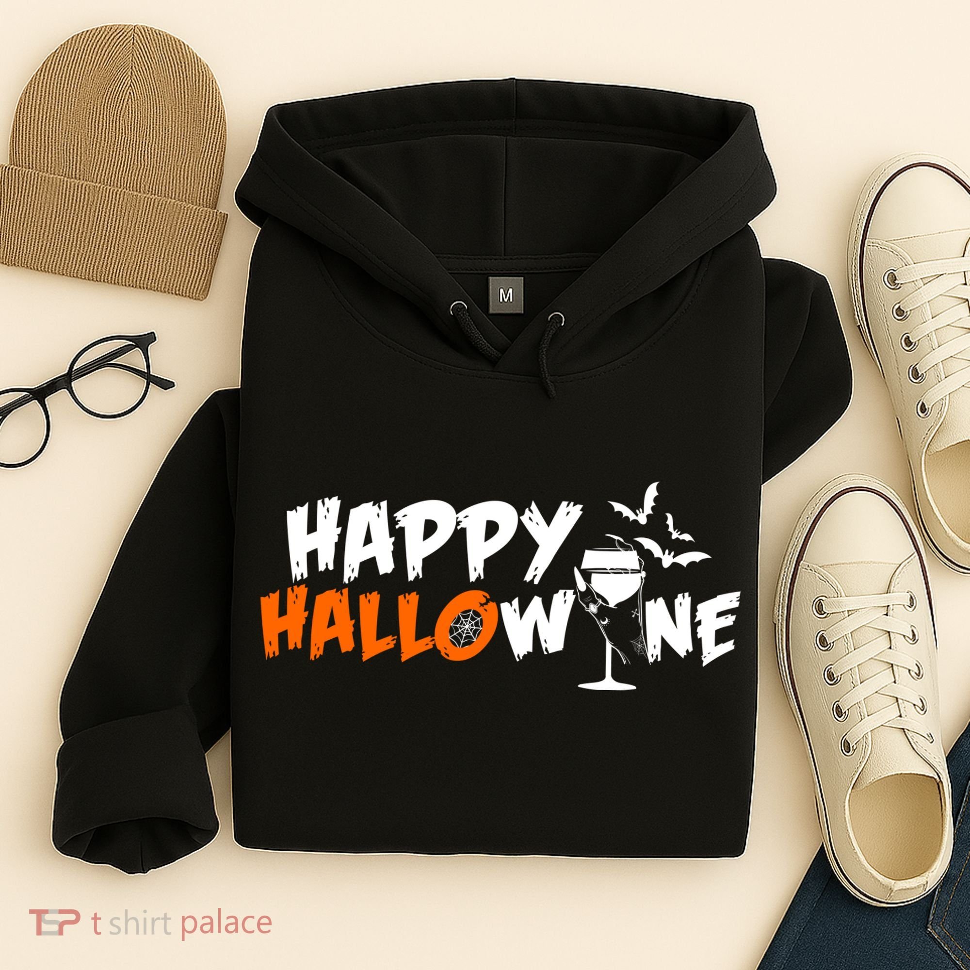 Happy Hallowine Funny Halloween Hoodie