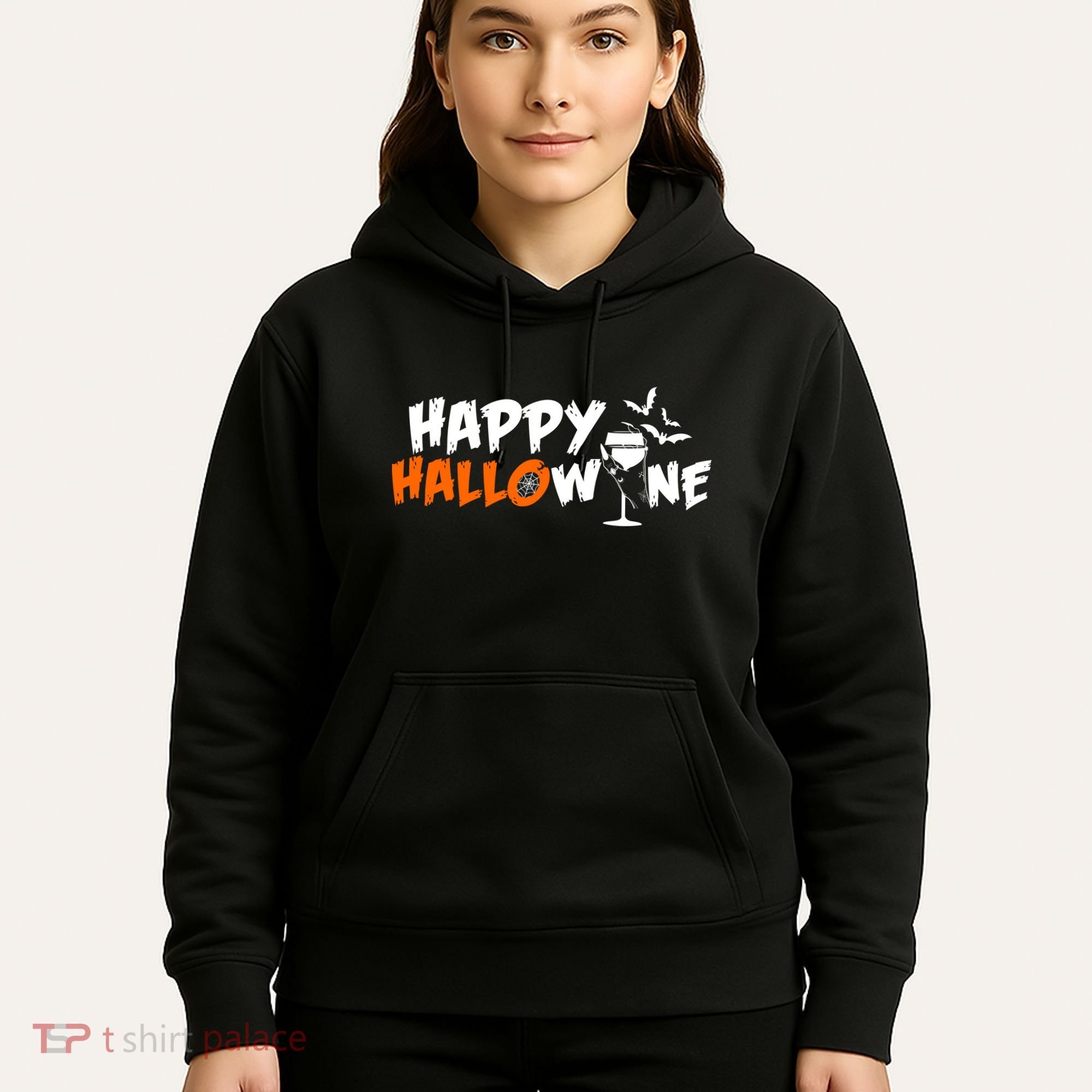 Happy Hallowine Funny Halloween Hoodie
