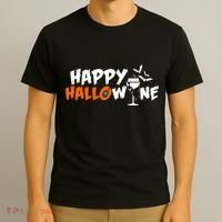 Happy Hallowine Funny Halloween T-Shirt thumb 3