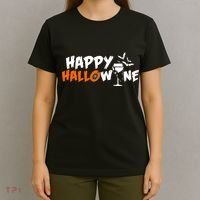 Happy Hallowine Funny Halloween T-Shirt thumb 4