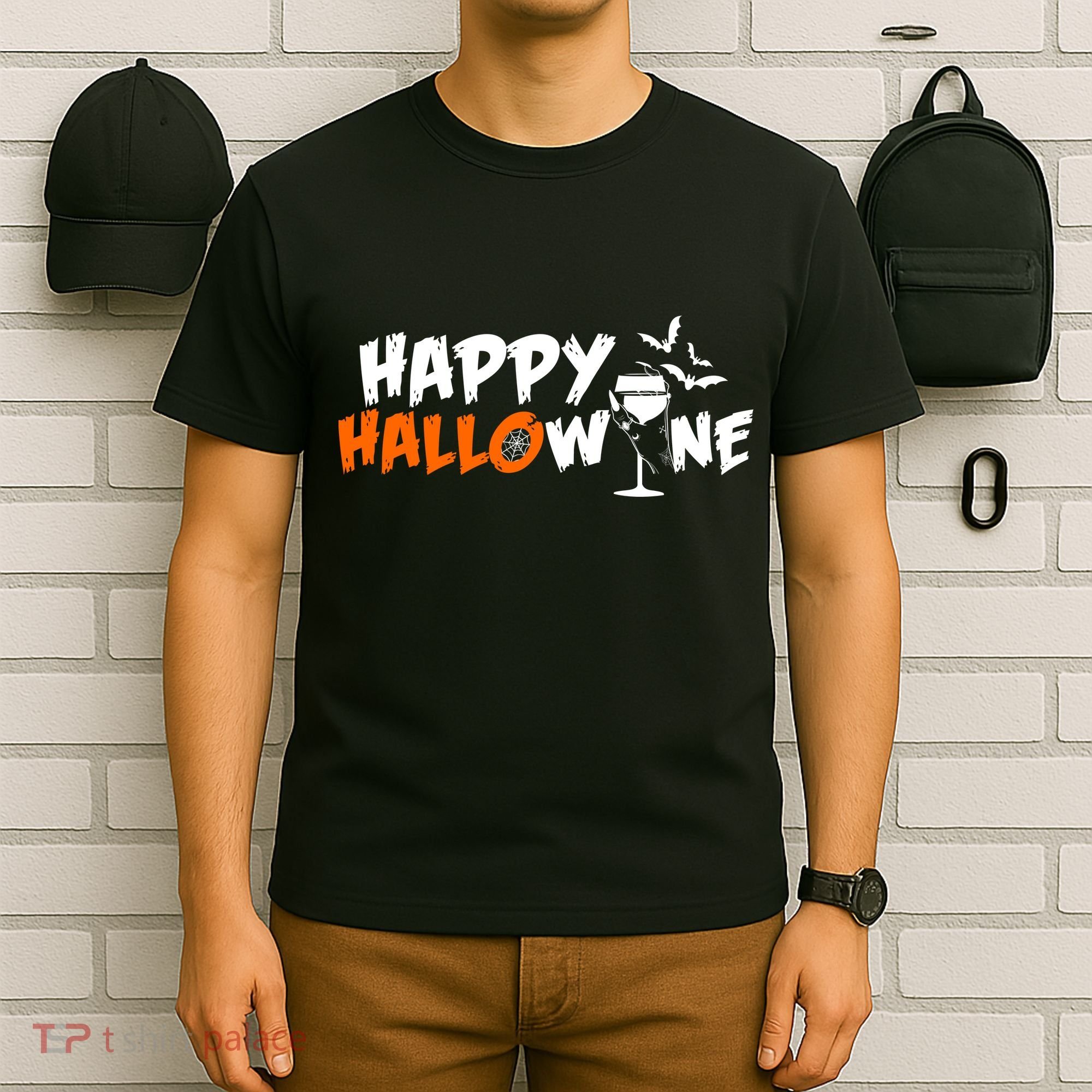 Happy Hallowine Funny Halloween T-Shirt