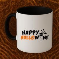 Happy Hallowine Funny Halloween Coffee Mug thumb 2