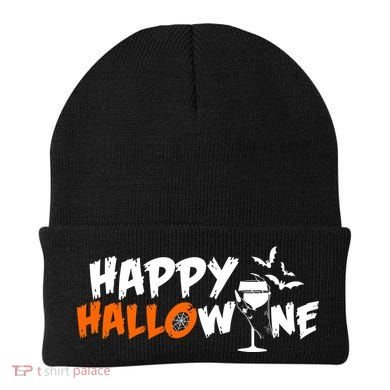 Happy Hallowine Funny Halloween Beanie