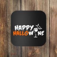 Happy Hallowine Funny Halloween Coaster thumb 0