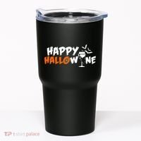 Happy Hallowine Funny Halloween Tumbler thumb 0
