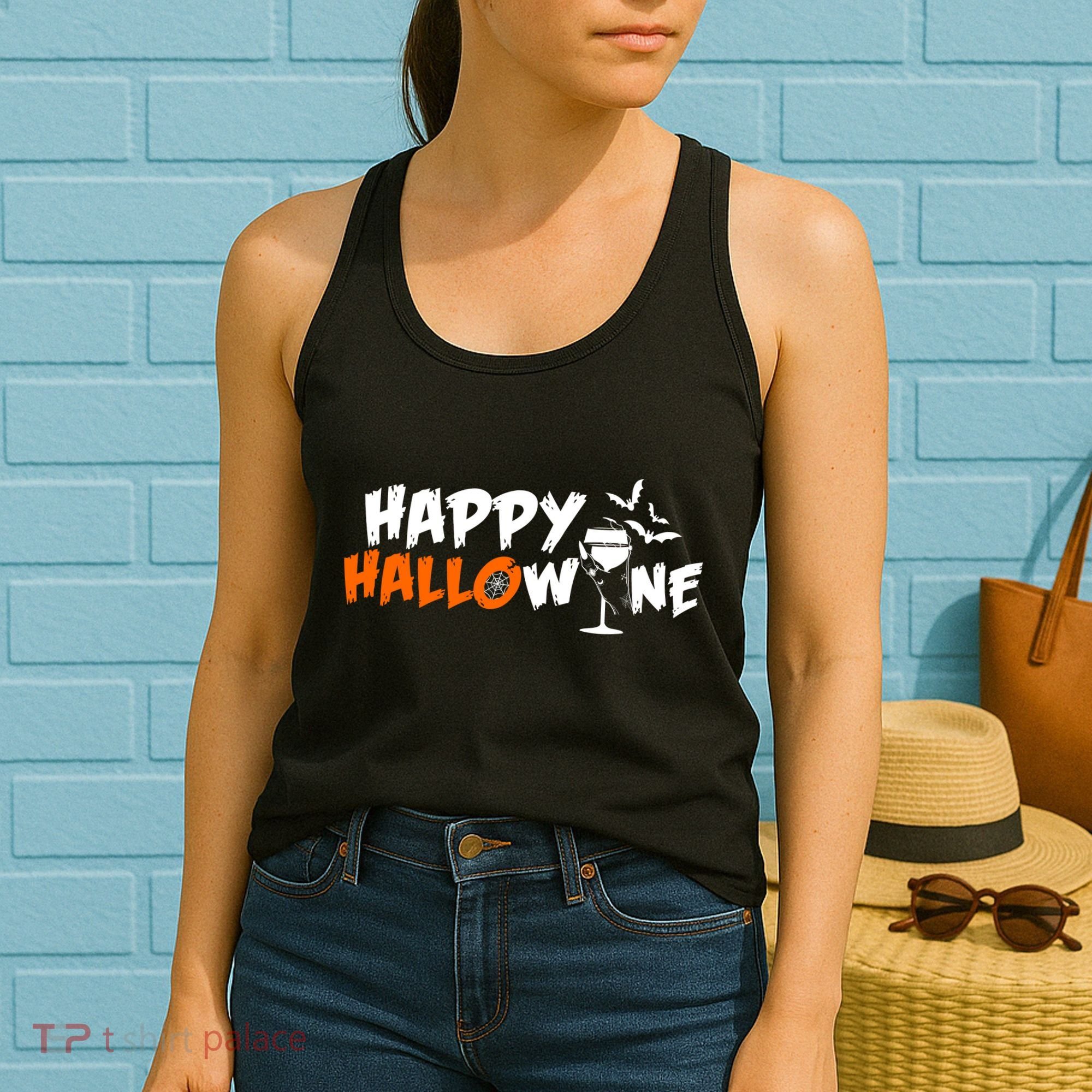 Happy Hallowine Funny Halloween Women's Tank Top