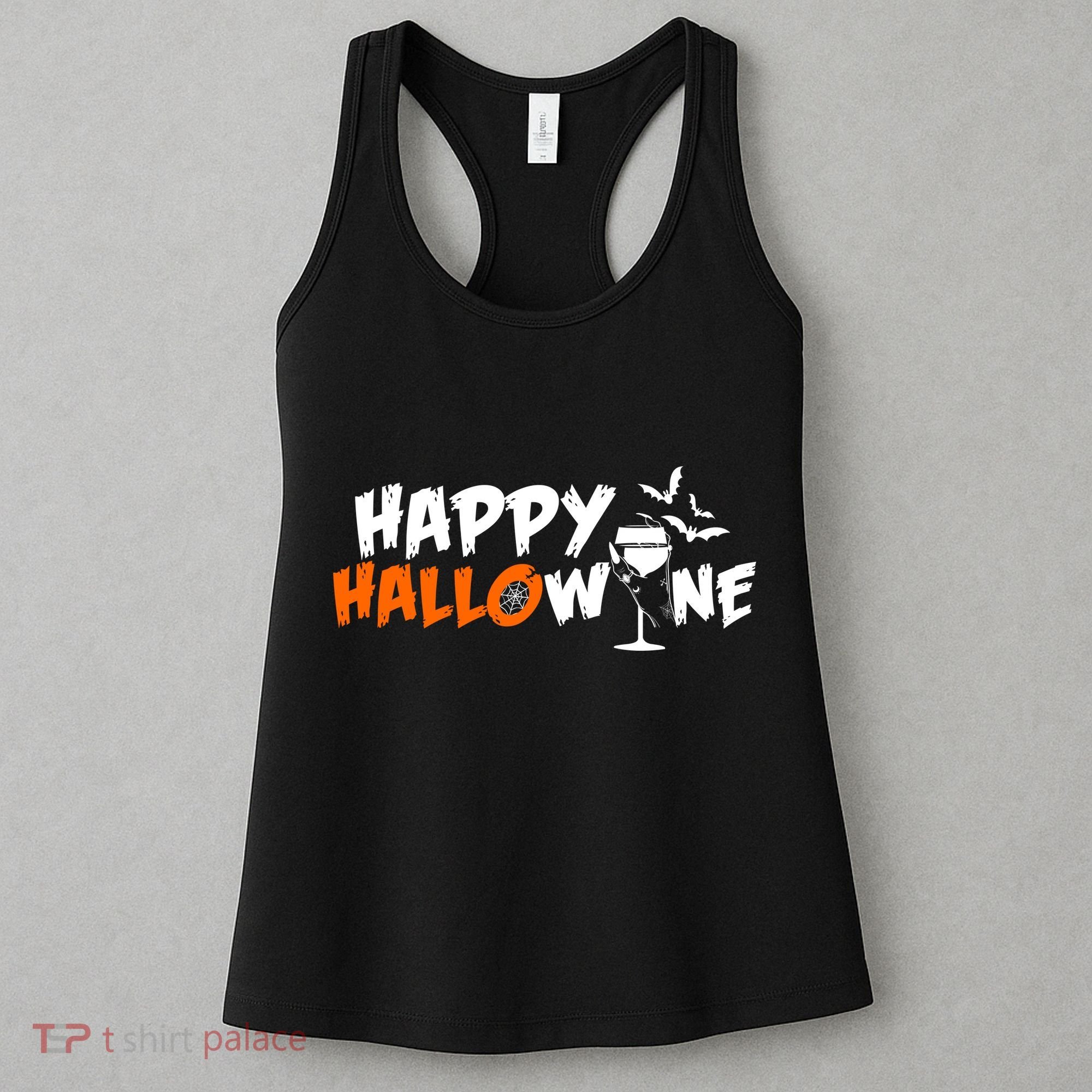 Happy Hallowine Funny Halloween Women's Tank Top