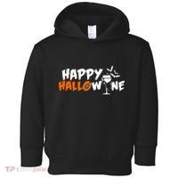 Happy Hallowine Funny Halloween Toddler Hoodie thumb 0