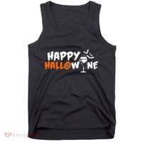 Happy Hallowine Funny Halloween Tank Top thumb 0