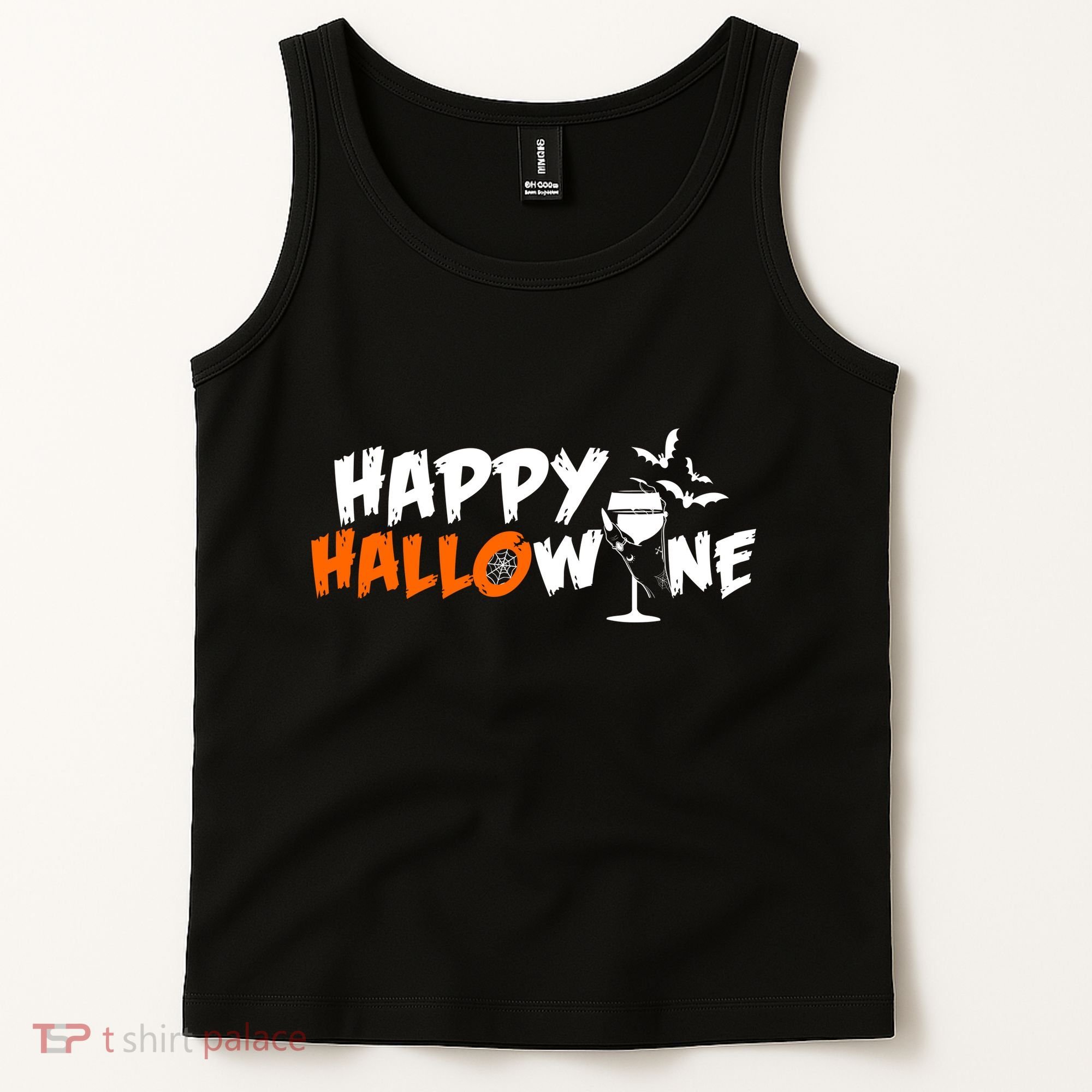 Happy Hallowine Funny Halloween Tank Top