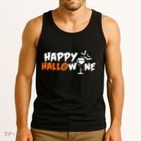 Happy Hallowine Funny Halloween Tank Top thumb 3