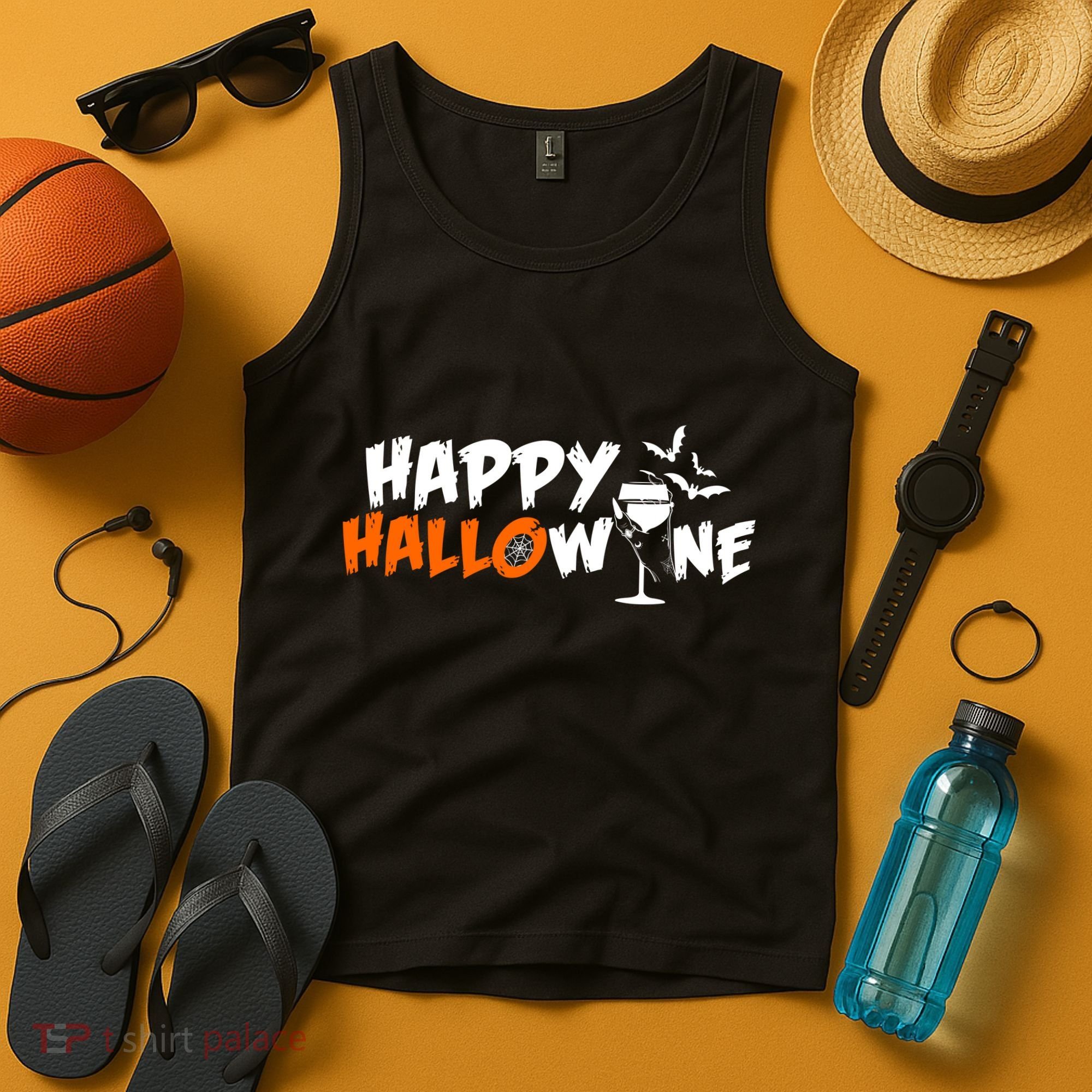 Happy Hallowine Funny Halloween Tank Top