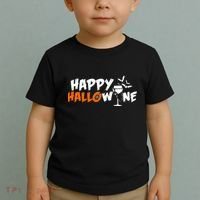 Happy Hallowine Funny Halloween Toddler T-Shirt thumb 2