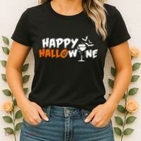 Happy Hallowine Funny Halloween Women's T-Shirt thumb 2