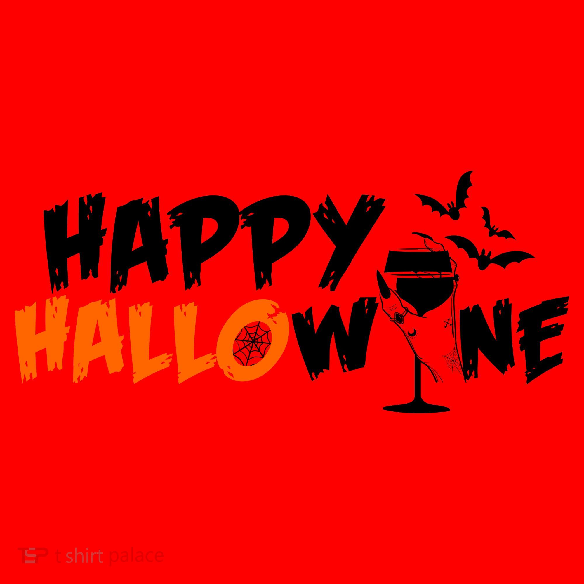 Happy Hallowine Funny Halloween Santa Hat