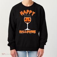 Happy Hallowine Funny Halloween Wine Women's Sweatshirt thumb 0
