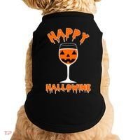 Happy Hallowine Funny Halloween Wine Doggie Tank thumb 0