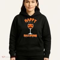 Happy Hallowine Funny Halloween Wine Hoodie thumb 5