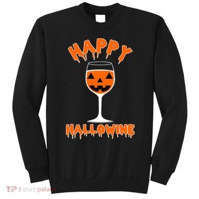 Happy Hallowine Funny Halloween Wine Sweatshirt