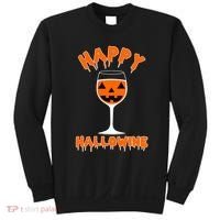 Happy Hallowine Funny Halloween Wine Sweatshirt thumb 0