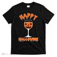 Happy Hallowine Funny Halloween Wine T-Shirt thumb 0