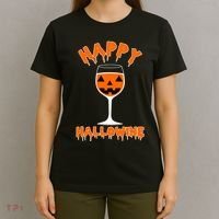 Happy Hallowine Funny Halloween Wine T-Shirt thumb 4