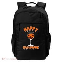 Happy Hallowine Funny Halloween Wine Backpack thumb 0