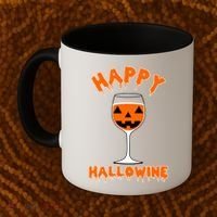 Happy Hallowine Funny Halloween Wine Coffee Mug thumb 2