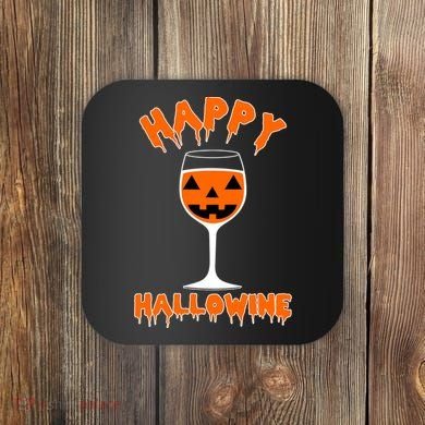 Happy Hallowine Funny Halloween Wine Coaster