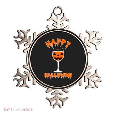 Happy Hallowine Funny Halloween Wine Ornament