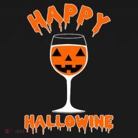 Happy Hallowine Funny Halloween Wine Ornament thumb 1