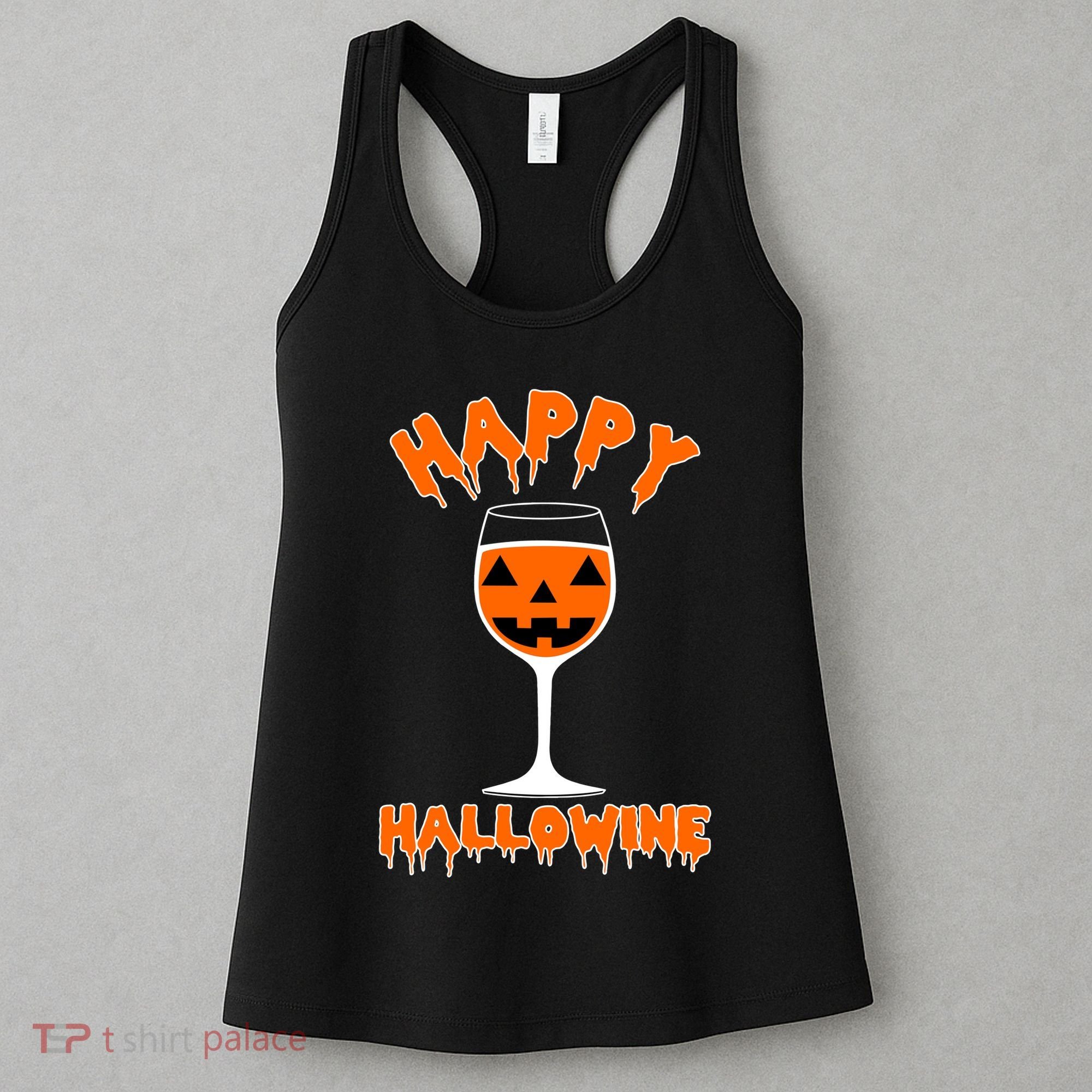 Happy Hallowine Funny Halloween Wine Women's Tank Top