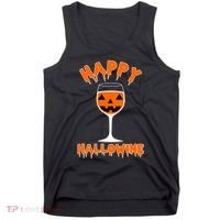 Happy Hallowine Funny Halloween Wine Tank Top thumb 0
