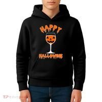 Happy Hallowine Funny Halloween Wine Kids Hoodie thumb 4