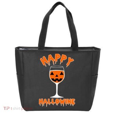 Happy Hallowine Funny Halloween Wine Tote Bag