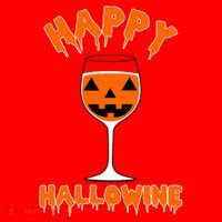 Happy Hallowine Funny Halloween Wine Santa Hat thumb 1