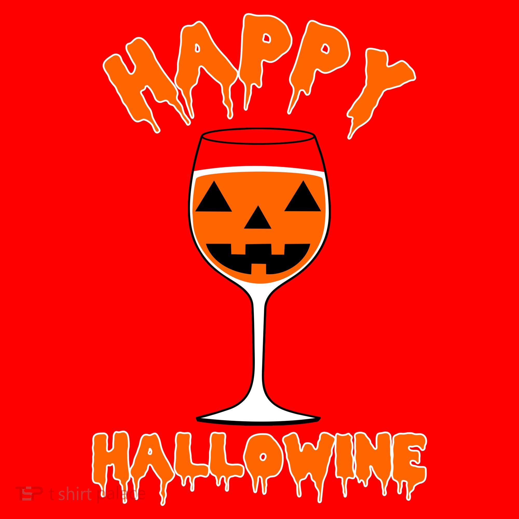 Happy Hallowine Funny Halloween Wine Santa Hat