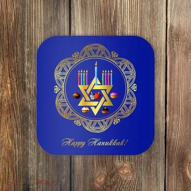 Happy Hanukkah Coaster