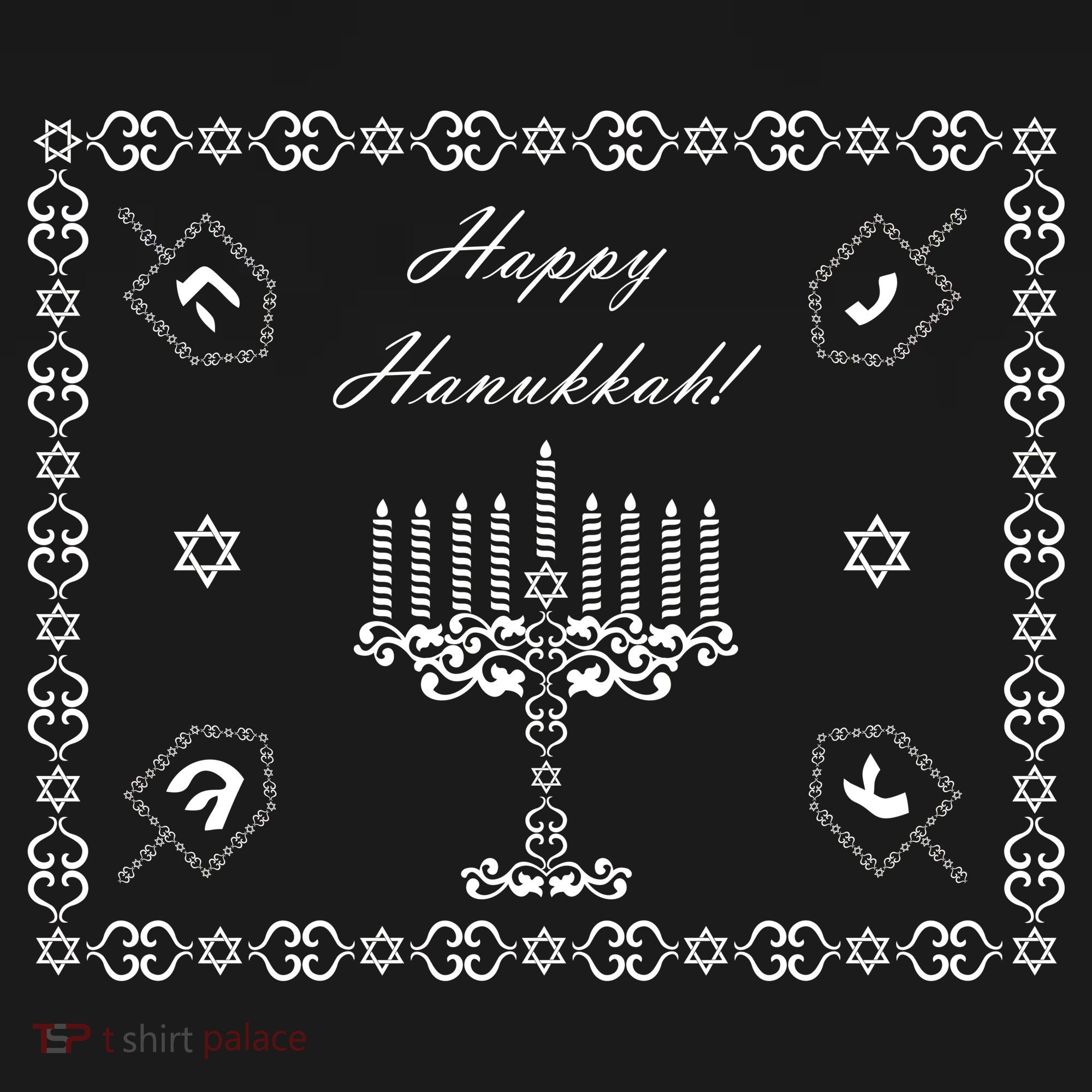 Happy Hanukkah Dreidel Jewish Star of David Ornament